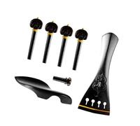 accessori violino 4/4 Violino Violino Intagliato Hill Style Inciso Giallo Fret Cordiera per violino Cordiera in legno di ebano