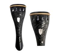 accessori violino Cordiere per violino 4/4 Coda di violino con intarsio intagliato Cordiera in giuggiola in palissandro ebano(Color:Ebony carving)