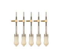 accessori violino Materiale corno Arco rana Puntale Vite Bottone 4/4 3/4 Fiddle Bow Rana Bottoni Arco violino Parte da liutaio(Color:5PCS White OX Horn)