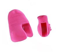 accessori violino Set da 2 pezzi Dispositivo di impugnatura per arco di violino in gomma per accessori didattici per violino/viola Allenatore per dita per principianti(Color:Pink)