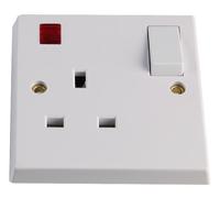 ACCESSORI VOLEX - Presa commutata unipolare a 1 banda con neon