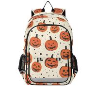 accessori zaino per bambini 8-12: libreria moderna per ragazze adolescenti in colori assortiti - zucca di Halloween