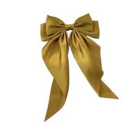 Accessories Hair Clips For Women Girls Big Bowknot Solid Satin Long Ribbon Bows Spring Clamp Barette Cheveux Femme(Color12)