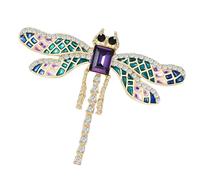Accessorio alla moda a forma di libellula, spilla unica ed elegante per tutti i giorni e per feste, gioiello alla moda, Misura unica, come descritto