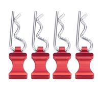 Accessorio Auto RC Compatibile Con Axial Per SCX6 AXI05000 1/6 RC Crawler Parti Di Aggiornamento Per Auto 4 Pezzi RC Car Shell Clip Per Corpo Pin Custodia Fermo R Fibbie Fisse(Red)