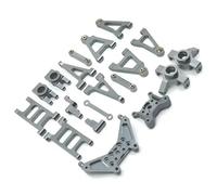 Accessorio Auto RC Compatibile Con MJX 14301 14302 1/14 Parti Auto RC Braccio Di Sospensione In Metallo, Tazza Dello Sterzo, Barra Di Collegamento, Set Di Torrette Ammortizzatori(Gray)