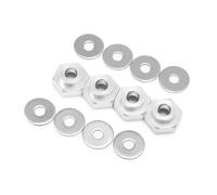Accessorio Auto RC Per Axial Per SCX10 1/10 Adattatore Esagonale Ruota 12 Mm A 17 Colonna Conversione Estensione Ricambi Auto RC Accessori Aggiornamenti Sostituzione Riparazione(Silver)