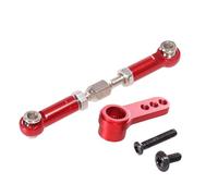Accessorio Auto RC Per MJX Per Hyper Per Go 1/16 16207 16208 16209 16210 H16 H16BM H16PL Braccio Servo Metallo 25T Servo Horn Sterzo Servo Link Rod 1/16 Aggiornamento RC(Red)