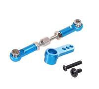 Accessorio Auto RC Per MJX Per Hyper Per Go 1/16 16207 16208 16209 16210 H16 H16BM H16PL Braccio Servo Metallo 25T Servo Horn Sterzo Servo Link Rod 1/16 Aggiornamento RC(Blue)