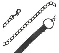 Accessorio bdsm collare e guinzaglio bdsm nero, Poids 0.280 Kg