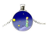 Accessorio collana volpe in argento sterling per donne e uomini, volpe sotto la luna piccola collana di vetro a cupola di vetro, collana iniziale di volpe, gioielli di volpe per donne, gioielli