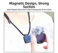 Accessorio Collare Magnetico Nero per Insta360 Mic Pro 23cm Corda Regolabile