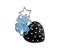 Accessorio con chiusura a stella e ciondolo a forma di cuore flore, Blu