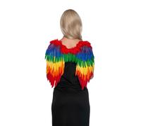 Accessorio Costume Adulti Con Ali Di Piume Arcobaleno