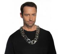 Accessorio Costume Adulto In Argento Chunky Oversize