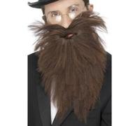Accessorio Costume Elegante Per Adulti Con Barba Lunga E Baffi Marrone Nuovo