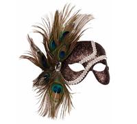 Accessorio Costume Maschera Nera Paradiso Del Pavone