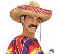 Accessorio Costume Moustache Pancho Sintetico - Grigio