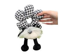 Accessorio creativo per capelli che combina la forma del fumetto e i motivi floreali in morbido tessuto Scrunchie per coda di cavallo Styling