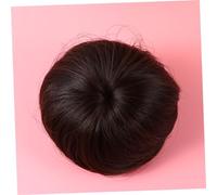 Accessorio creativo per chignon sintetico, per acconciature marrone scuro, durevole, resistente alle alte temperature, facile da acconciare, versatile piatto per donne
