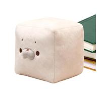 Accessorio da borsa, morbido e adorabile da collezione, peluche a forma di cubo bianco, per ufficio, camera da letto, soggiorno, scaffale, casa, donne, uomini, ragazzi, ragazze, adolescenti adulti