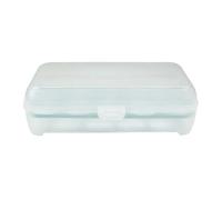 Accessorio da cucina for scatola for uova in plastica anti-collisione portatile for esterno da 15 griglie for conservazione fresca e trasparente for uova(Blu)