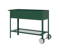 ACCESSORIO DA GIARDINO OUTSUNNY IT845-384V01GN - metallo, 109x44x80 cm, ripiano inferiore, ruote e maniglia
