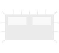 ACCESSORIO DA GIARDINO VIDAXL Parete con Finestre per Gazebo 4x2 m Bianca - 3070424