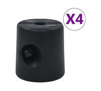 ACCESSORIO DA GIARDINO VIDAXL Pesi per Gazebo 4 pz in PE Neri - 47689