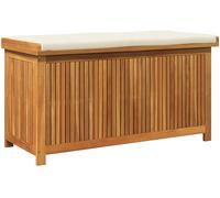 vidaXL Scatola Cuscini da Esterno 113x50x60,5 cm Legno Massello Acacia, Contenitore per Cuscini, Scatola di conservazione, Scatola per Cuscini per Esterni