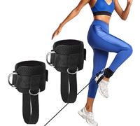 Accessorio da palestra regolabile a quattro anelli con cinturino alla caviglia, ideale per macchine da cavo, fianchi, leg curl e esercizi alla caviglia - 1 pezzo di cavigliera, accessori da palestra, 