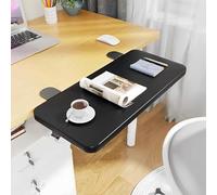 Accessorio da scrivania angolare nero, 40 x 20 cm, vassoio per tastiera con clip, soluzione di digitazione salvaspazio per casa e ufficio, design ergonomico per un maggiore comfort e organizzazione