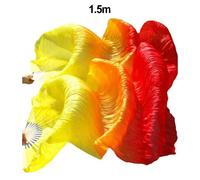 Accessorio danza seta sintetica una bellissima coppia di ventagli a 1 5m di lung