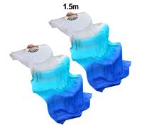 Accessorio danza seta sintetica una bellissima coppia di ventagli a 1 5m di lung