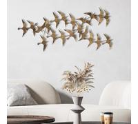 Accessorio decorativo da parete in metallo, dipinto a mano, 112 x 11 x 50 cm, 100% metallo, spessore 0,8 mm, pezzo d'arte unico per la decorazione della casa, possono verificarsi variazioni di colore