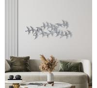 Accessorio decorativo da parete in metallo, dipinto a mano, 112 x 11 x 50 cm, 100% metallo, spessore 0,8 mm, pezzo d'arte unico per la decorazione della casa, possono verificarsi variazioni di colore