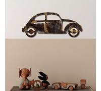 Accessorio decorativo da parete in metallo, dipinto a mano, 50 x 20 x 1,5 cm, 100% metallo, spessore 1,5 mm, pezzo d'arte unico per la decorazione della casa, possono verificarsi variazioni di colore