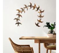 Accessorio decorativo da parete in metallo dipinto a mano, 90 x 82 x 7 cm, 100% metallo, spessore 1,5 mm, pezzo d'arte unico per la decorazione della casa, possono verificarsi variazioni di colore