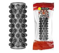 Accessorio Della Manica Di Allenamento In Silicone Circolare Nero Maschio Con La Textura Sollevata Nel Mezzo, Accessorio Sportivo Regolabile