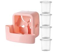 Accessorio di Raffreddamento per Ventilatori Sospeso con Gancio a S | Plastica Rosa, Installazione senza Fori, Flusso Fresco e Umido, per Griglie e Ventilatori da Pavimento