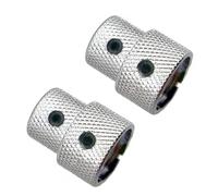 Accessorio di Ricambio per Chitarra 2 Pezzi In Metallo Chitarra Tono Manopola Volume Potenziometro Cappuccio Manopola Pulsante Manopola A Doppio Strato Per Parti Di Chitarra (Color : Silver)