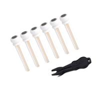 Accessorio di Ricambio per Chitarra Perni Per Ponte In Osso Per Chitarra Da 6 Pezzi Con Cerchio In Ottone Per Perni Per Chiodi Per Corde Di Chitarra Folk