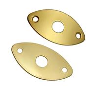 Accessorio di Ricambio per Chitarra Piastra Jack Con Presa Curva Ovale In Metallo Da 2 Pezzi Con Viti Per Parti Di Basso Per Chitarra Elettrica (Color : Gold)