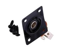 Accessorio di Ricambio per Chitarra Piastra Jack Di Uscita Per Basso Per Chitarra Rettangolare Con Viti A Presa Per Parti Di Chitarra Elettrica (Color : Black)