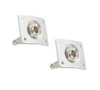 Accessorio di Ricambio per Chitarra Presa Di Uscita Standard Con Piastra Quadrata Cromata Da 2 Pezzi Per Parti Di Chitarra Elettrica