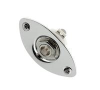 Accessorio di Ricambio per Chitarra Presa Jackplate Con Piastra Jack Di Uscita Ovale Cromata Da 1 Pz Con Jack Per Parti Di Chitarra For LP (Color : Silver)