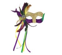 Accessorio ergonomico a metà viso con decorazione in cristallo, ideale per balli in maschera e feste di gala