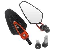 Accessorio esterno 1 Paio Di Specchietti Retrovisori Per Manubrio Da Moto 22 Mm 7/8 "per Kawasaki(Black Orange)