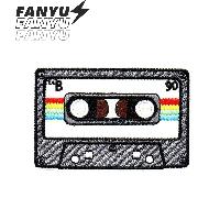 Accessorio fai-da-te con toppa ricamata/termoadesiva a tema musicale vintage, nastro, punk - Toppa ricamata termoadesiva con cartone animato hippie punk rock per vestiti, scarpe, borse Tagli UnicaStru