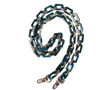 Accessorio for borsa da donna Parti metalliche Perla bianca Catena in resina acrilica Tracolla di lusso Tracolla da donna Catene for pochette carine Catena for borse (Colore : Gray 45cm)(Blue 120cm)